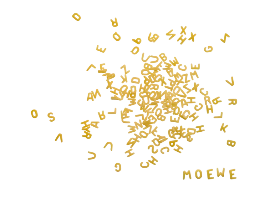 Möwe Buchstaben Nudeln