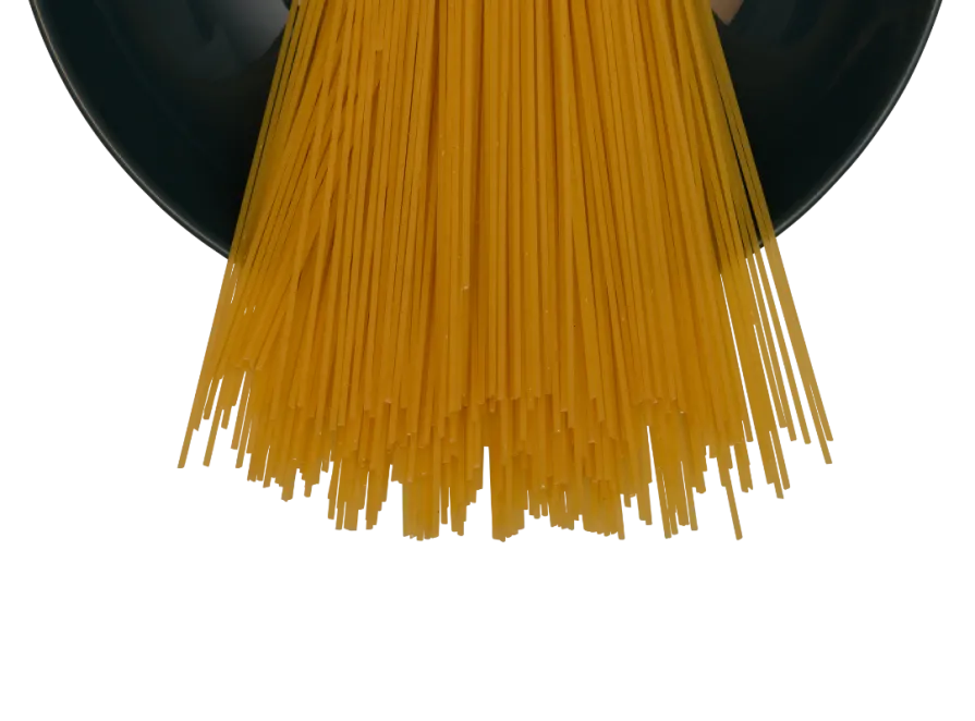 Möwe Spaghetti auf einem Teller