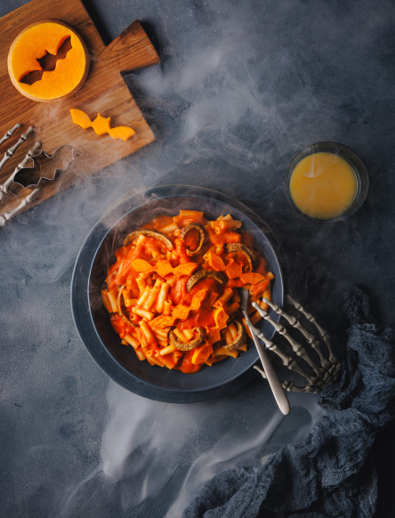 Möwe Halloweenpasta mit Makka Chips