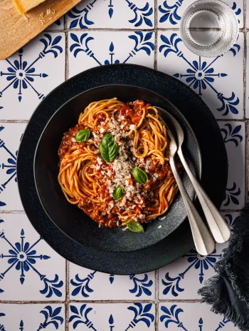 Möwe Spaghetti mit Bolognese